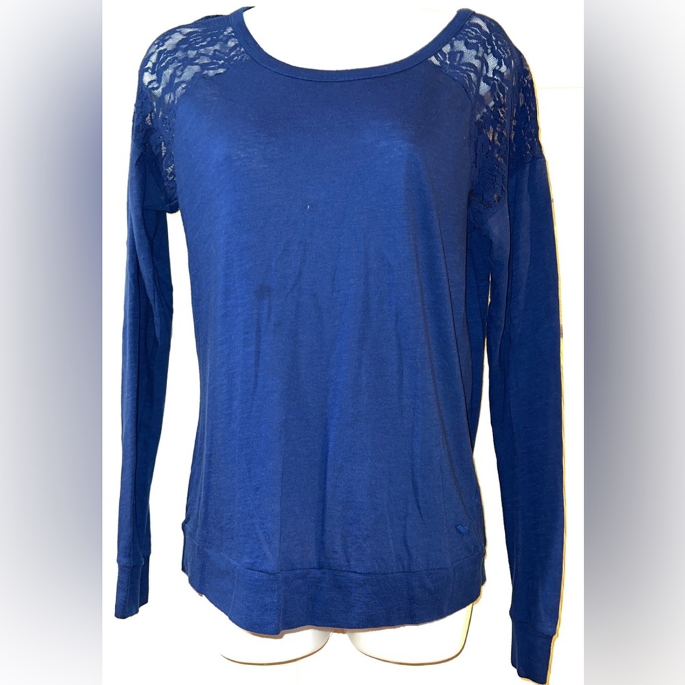 PINK royal blue long sleeve shirt